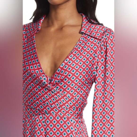 NWT Free People Women's It Takes Two Long Sleeve Mini Dress Pop‎ Combo LARGE - Picture 5 of 16